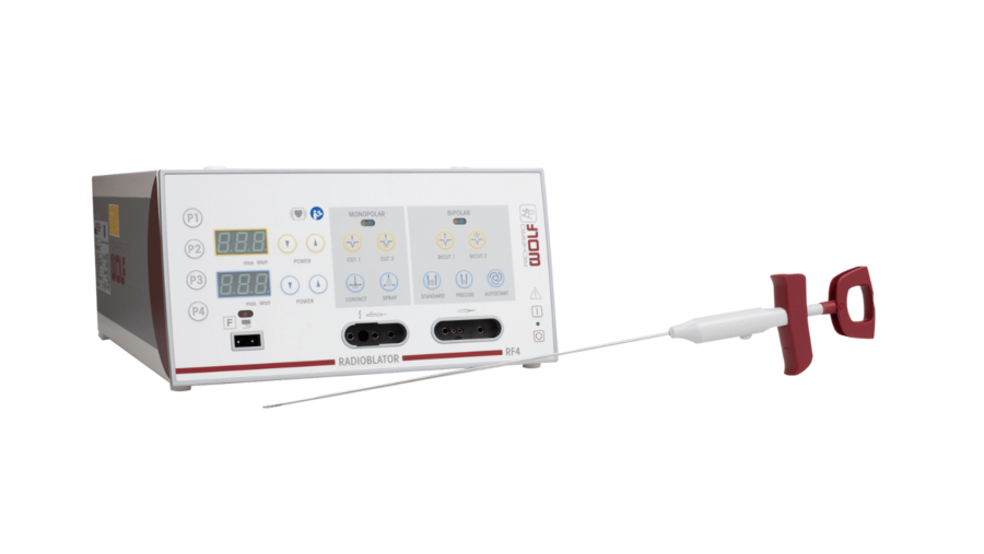 riwospine-radioblator-rf4-tipcontrol-wirbelsaeule.png Radioblator RF4 mit TipControl-Instrumenten für präzise endoskopische Wirbelsäulenchirurgie